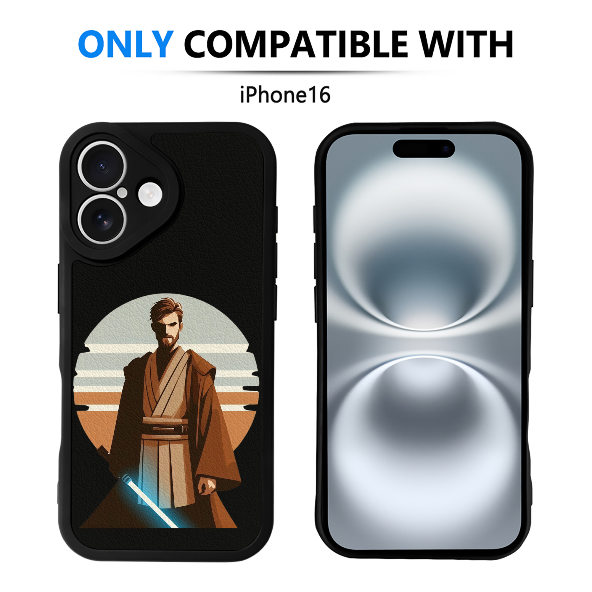 （画像用） スター・ウォーズ Star Wars 【iPhone 16シリーズ対応】シリコンスマホケース（レザー調） 材質：シリコン